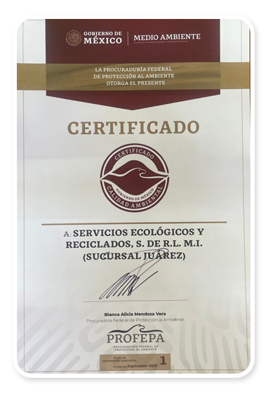 Certificado de Calidad Ambiental